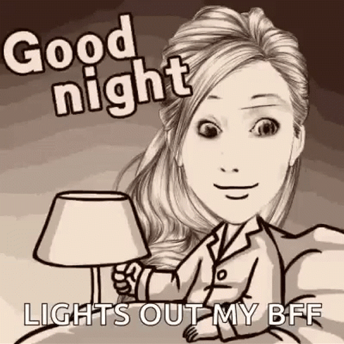 Good Night Animated Lights Out GIF