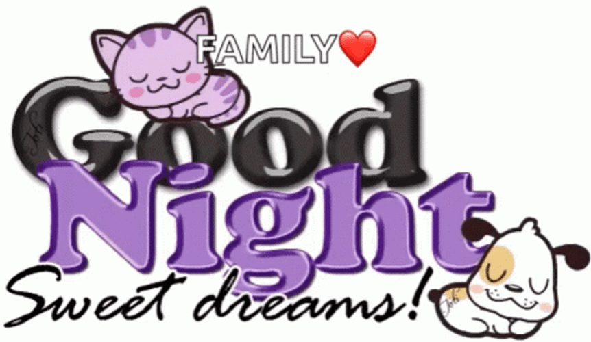 Good Night Animated Purple Dreams GIF