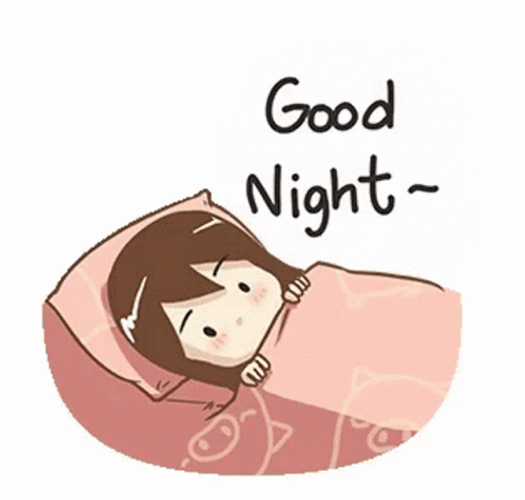 Good Night Animated Tired Girl GIF 