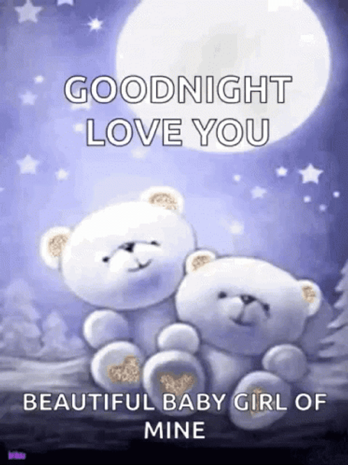 Good Night Beautiful Bears Under The Moonlight GIF