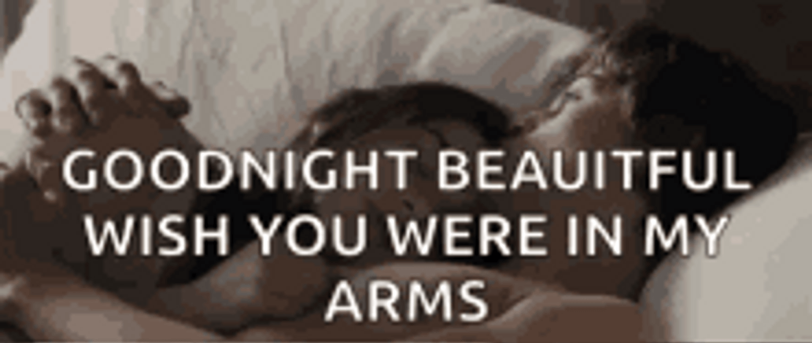 Good Night Beautiful Couple Cuddling On Bed GIF