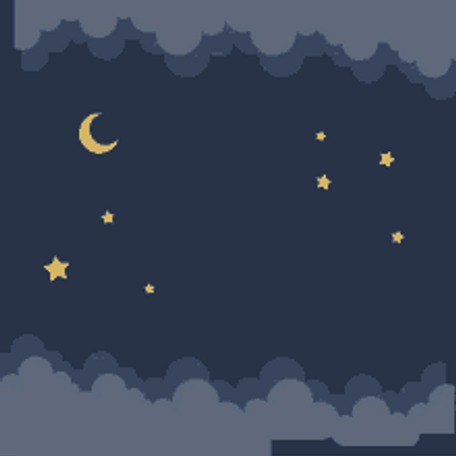 Good Night Beautiful Night Sky Design GIF