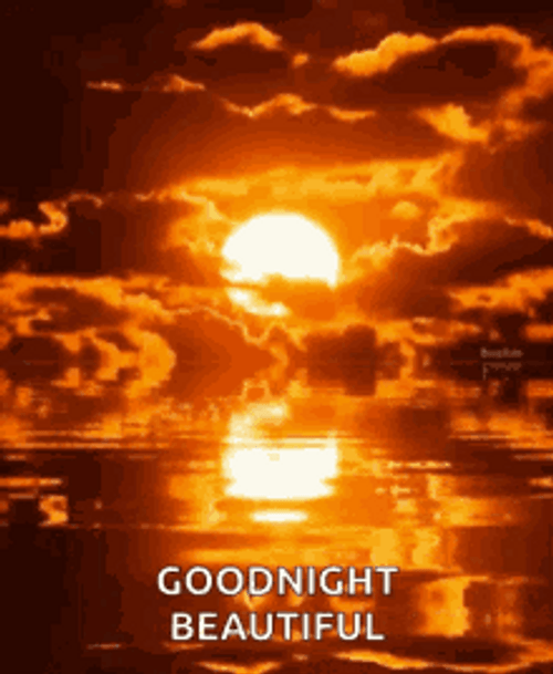 Good Night Beautiful Radiant Sun And Ocean GIF