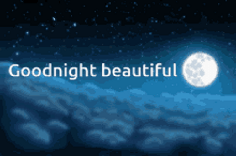 Good Night Beautiful Shooting Stars And Full Moon GIF