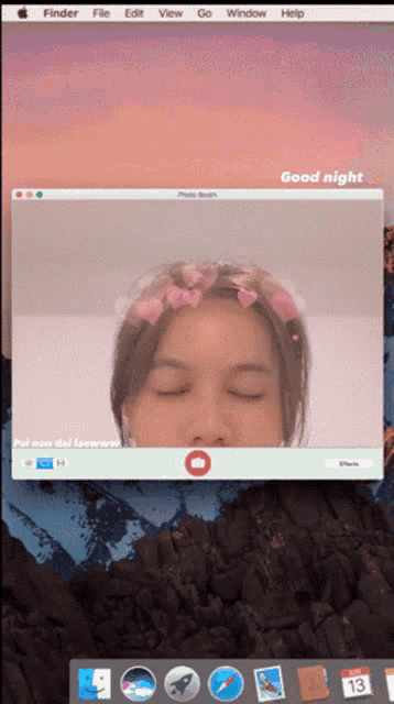 Good Night Camera Heart Edit GIF