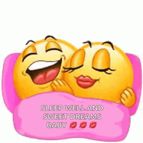 Good Night Cuddling Kiss Emoji GIF