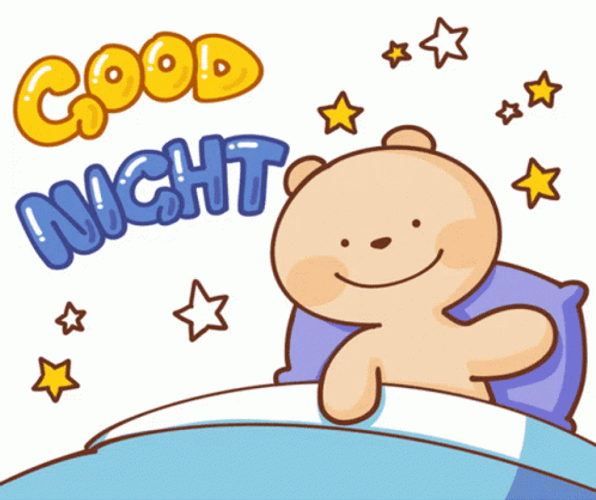 Good Night Cute Bear Smile GIF