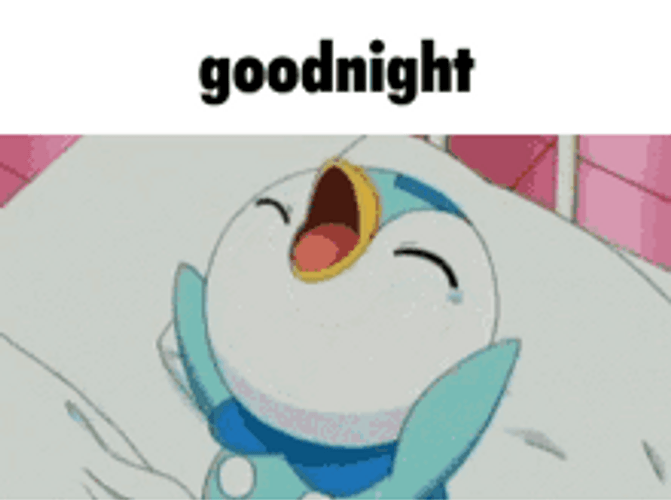 Good Night Cute Piplup Sleepy Pokemon Anime GIF