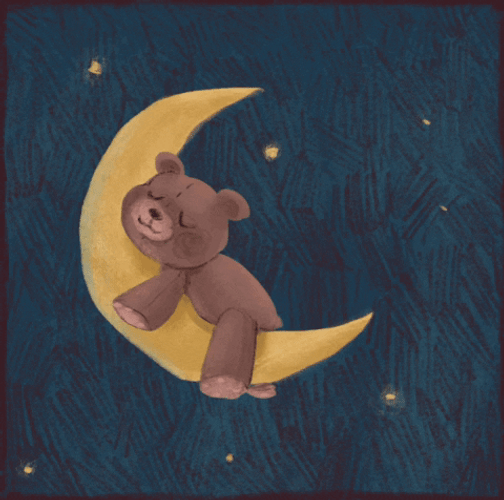Good Night Funny Bear Hanging GIF