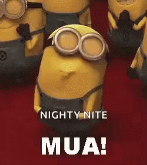 Good Night Funny Minion Mwah GIF