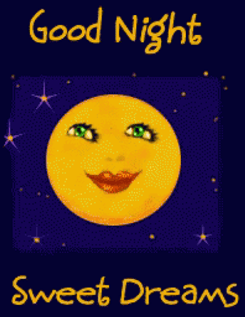 Good Night Funny Moon Smiling GIF