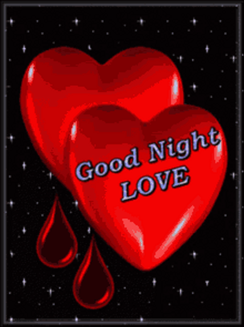 Good Night I Love You Heart Blood Drop GIF