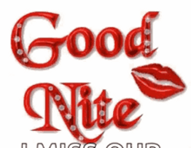 Good Night Kiss Lips Mark Logo GIF