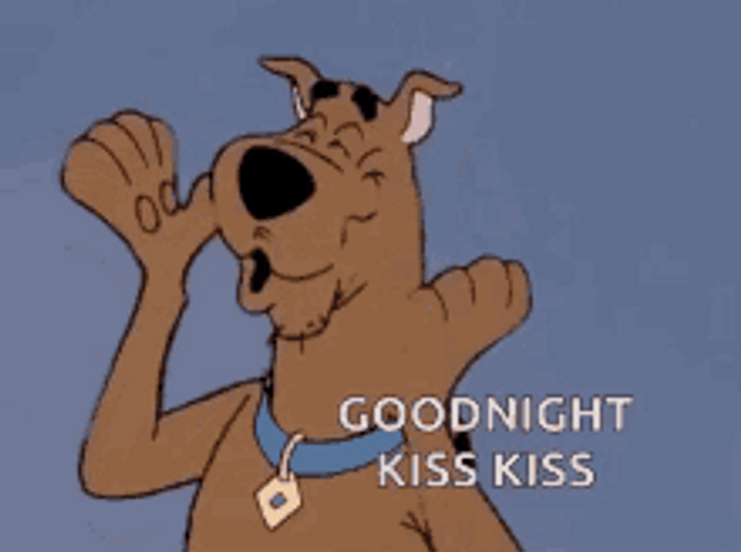Good Night Kiss Scooby Doo GIF