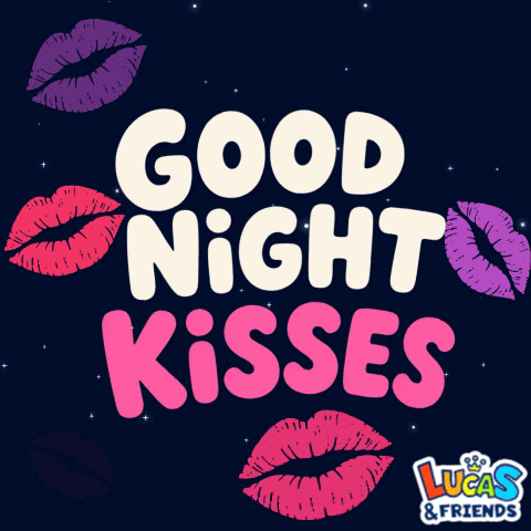 Good Night Kisses Poster With Lucas & Friends