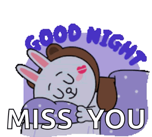 Good Night Miss You Bunny Sticker