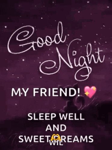 Good Night My Friend Sleep Well