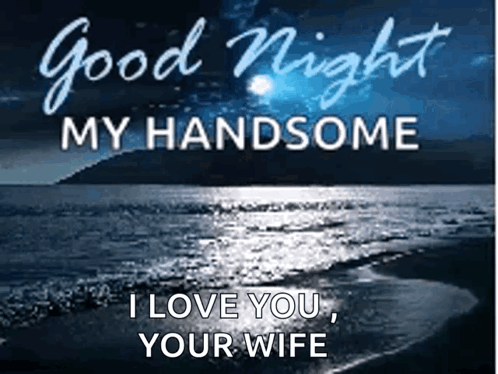 Good Night My Handsome I Love You Your Wife Beach GIF
