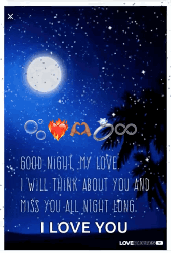 Good Night My Love I Will Think About You Poster GIF