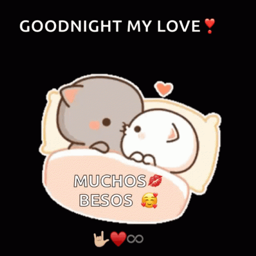 Good Night My Love Muchos Besos Cute Sticker GIF