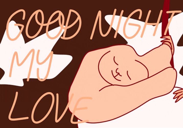 Good Night My Love Sleeping Sticker GIF