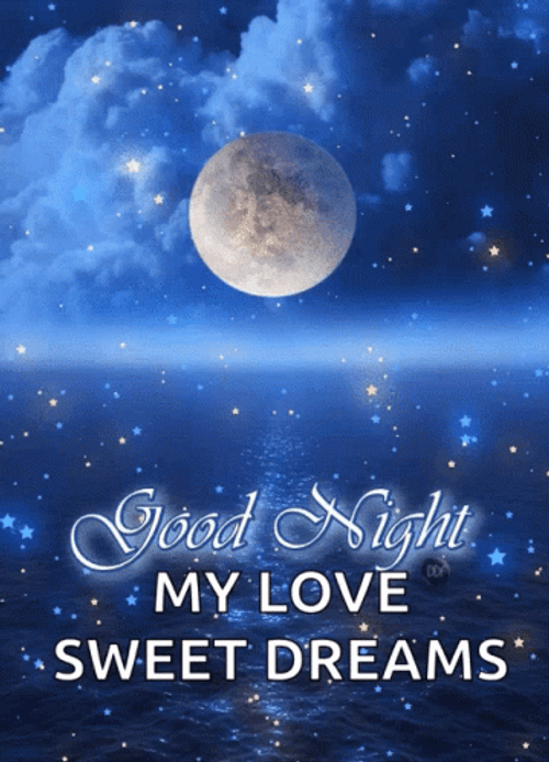 Good Night My Love Sweet Dreams Sparkling Night GIF