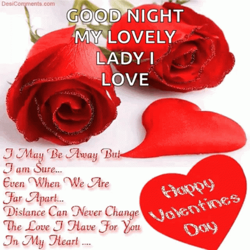 Good Night My Lovely Lady I Love I May Be Away But I Am Sure ... GIF