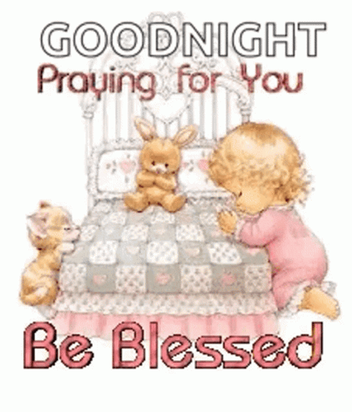 Good Night Praying For Blessings GIF