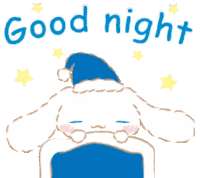 Good Night Sanrio Sticker GIF