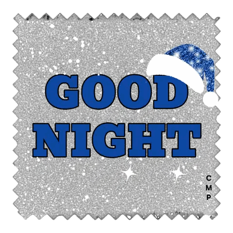 Good Night Sign With Santa Hat