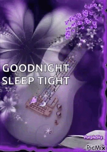 Good Night Sleep Tight Electric Guitar White GIF