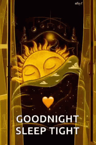 Good Night Sleep Tight Sun Sleeping Blanket GIF