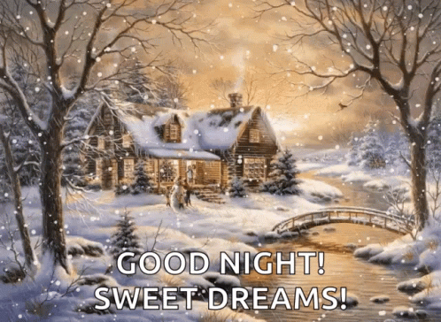 Good Night Snowfall GIF