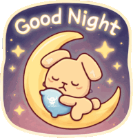 Good Night Sticker Cute Sticker Sticker GIF