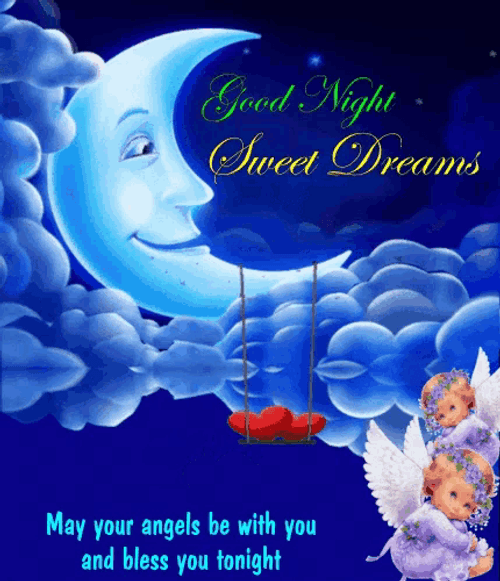 Good Night Sweet Dreams Angels Tonight GIF