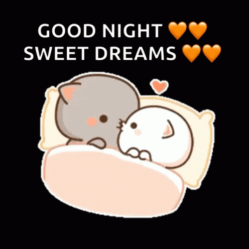 Good Night Sweet Dreams Cuddling Bears GIF