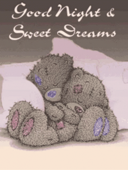 Good Night Sweet Dreams Sleeping Bears GIF