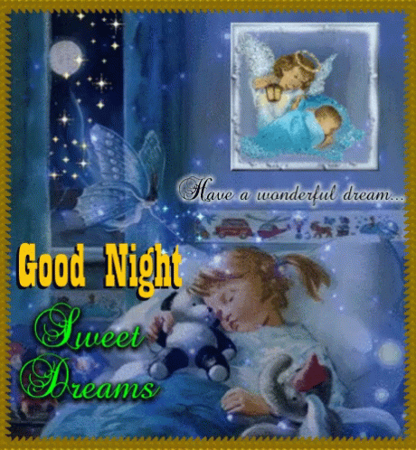 Good Night Sweet Dreams Sleeping Child GIF