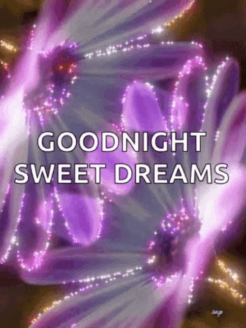 Good Night Sweet Dreams Violet Sparkles GIF