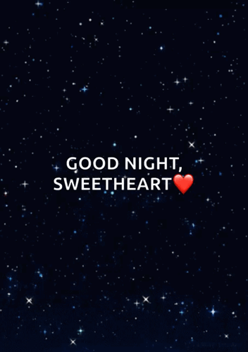 Good Night Sweetheart Glowing Stars GIF