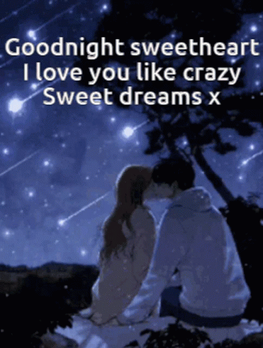 Good Night Sweetheart Kissing Anime GIF