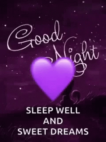 Good Night Sweetheart Purple Heart GIF