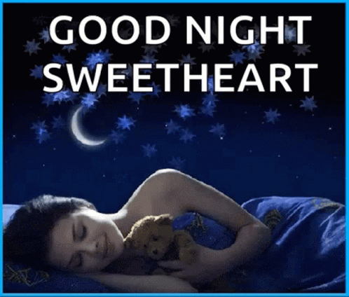Good Night Sweetheart Sleeping Lady GIF
