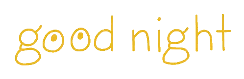 Good Night Text in Yellow