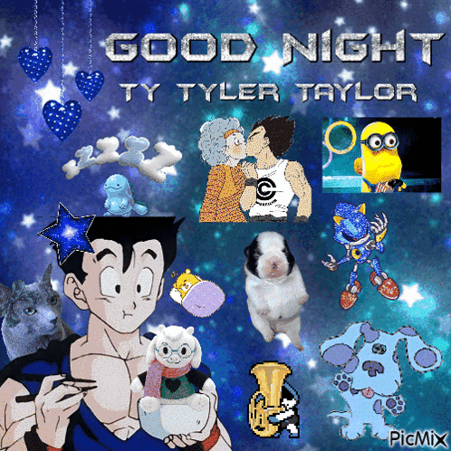 Good Night Tyler Taylor Cartoon Poster