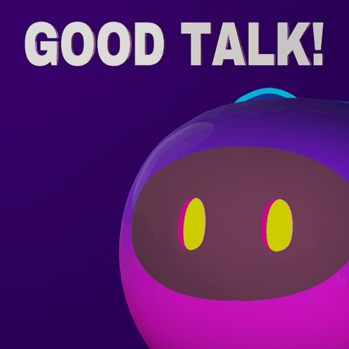 Good Talk Poster With Purple Object