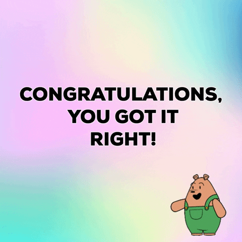 Good Thinking Congratulations Message GIF