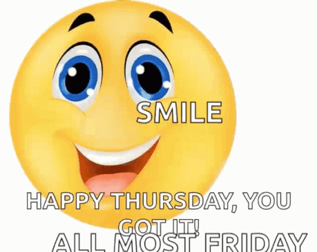 Good Thursday Morning Smile Emoji Thumbs Up GIF