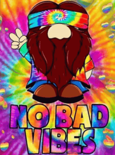 Good Vibes Hippy Gnome GIF