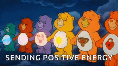 Good Vibes Sending Positive Energy Care Bears GIF